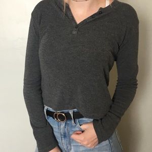 Gray long sleeve shirt